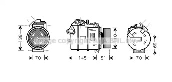 AVA QUALITY COOLING bwak320 -  Компрессор, кондиционер